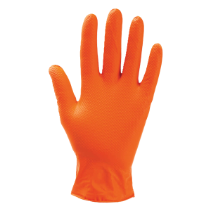 GUANTI IN NITRILE ARANCIONI DIAMOND GRIP CF 100PZ