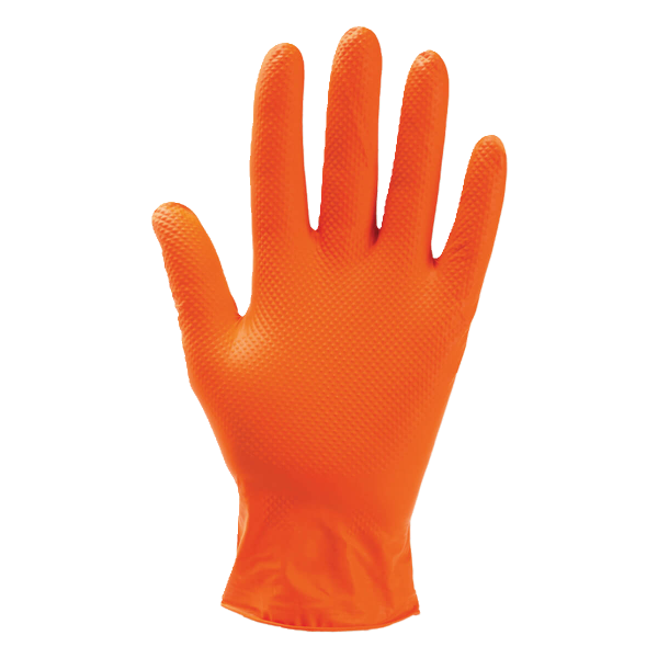 GUANTI IN NITRILE ARANCIONI DIAMOND GRIP CF 100PZ