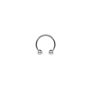 CIRCULAR BARBELL IN TITANIO 8MM/12MM/-1,2MM-16G SFERE 2,5MM