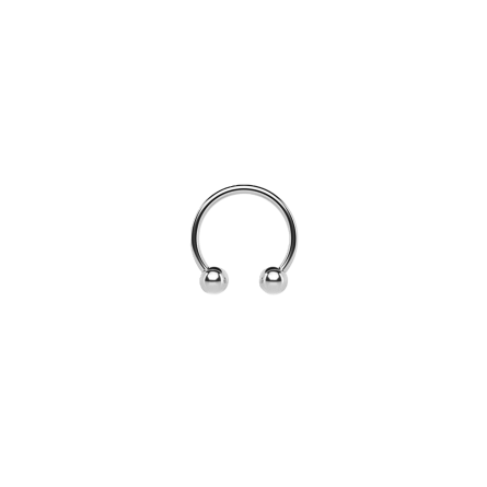 CIRCULAR BARBELL IN TITANIO 8MM/12MM/-1,2MM-16G SFERE 2,5MM