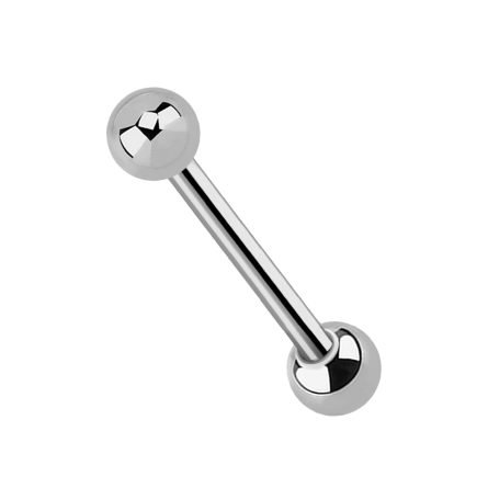 BARRETTA IN TITANIO 12MM/16MM-1,6MM-14G SFERE 5MM