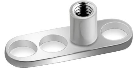 PIASTRA PER DERMAL IN TITANIO 1,2MMX2,5MM (H)